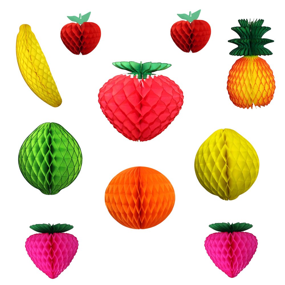 10-Piece Large Paper Fruit Decoration Kit (Set B)