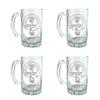 Henderson Family Scottish Clan Crest 16oz Beer Stein Set of 4  Personalized Heraldic Engraving view 1