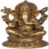 8" Lord Ganesha in Brass | Handmade | Made in India - Brass view 1