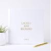 Unique Personalized Wedding Guest Book, Sign in Book with Bride Groom Names, Photo Album or Signature Book - Hardcover (12x12 inches) view 1