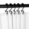 Utopia Alley HK1BK Deco Flat Double Roller Shower Curtain Hooks; Black view 1