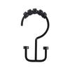Utopia Alley HK1BK Deco Flat Double Roller Shower Curtain Hooks; Black view 2