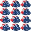 Fun Express - American Flag Plastic Derby Hat for Fourth of July - Apparel Accessories - Hats - Party Hats - Fourth of July - 12 Pieces view 1