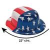 Fun Express - American Flag Plastic Derby Hat for Fourth of July - Apparel Accessories - Hats - Party Hats - Fourth of July - 12 Pieces view 2
