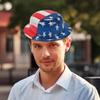 Fun Express - American Flag Plastic Derby Hat for Fourth of July - Apparel Accessories - Hats - Party Hats - Fourth of July - 12 Pieces view 3
