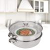 2-Layer Stainless Steel Steamer Pot Cooker Cookware Double Boiler Soup Cooking Pot Rice Cooker, Double Boilder, Stack, Steam Soup Pot Steamer Home Kitchen view 3