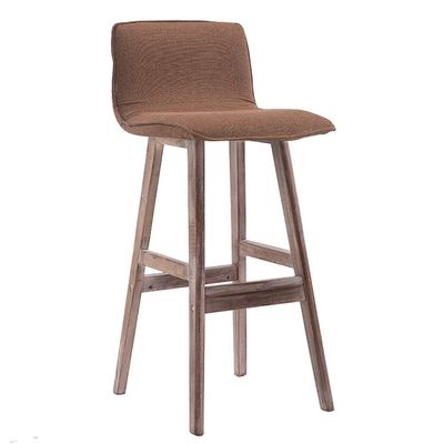RXBFD Elegant High Stools, Modern Solid Wood Dining Chairs, Comfortable and Breathable Seat Fabrics,for Kitchen | Breakfast | Counter | Conservatory | Caf | Pub