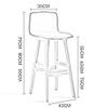 RXBFD Elegant High Stools, Modern Solid Wood Dining Chairs, Comfortable and Breathable Seat Fabrics,for Kitchen | Breakfast | Counter | Conservatory | Caf | Pub view 2