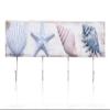 TideAndTales Beach Decor Seashell Wall Hooks Towel Rack for Bathroom, Bedroom or Kitchen | 4 Strong Hooks | Ocean Theme Beach House Decor view 1