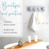 TideAndTales Beach Decor Seashell Wall Hooks Towel Rack for Bathroom, Bedroom or Kitchen | 4 Strong Hooks | Ocean Theme Beach House Decor view 3