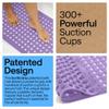 GORILLA GRIP Patented Bath Tub Shower Mat, Machine Washable Bathtub Floor Liner Mats, Suction Cups and Drain Holes to Keep Tubs Clean, Soft on Feet, Bathroom Essentials, 35x16 Inch, Purple Opaque view 3