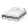 Baxton Studio Bed Frame, Double, Gray view 3