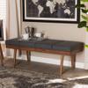 Baxton Studio Benches, One Size, Charcoal view 2