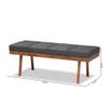 Baxton Studio Benches, One Size, Charcoal view 3