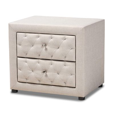 Baxton Studio Nightstands, One Size, Light Beige