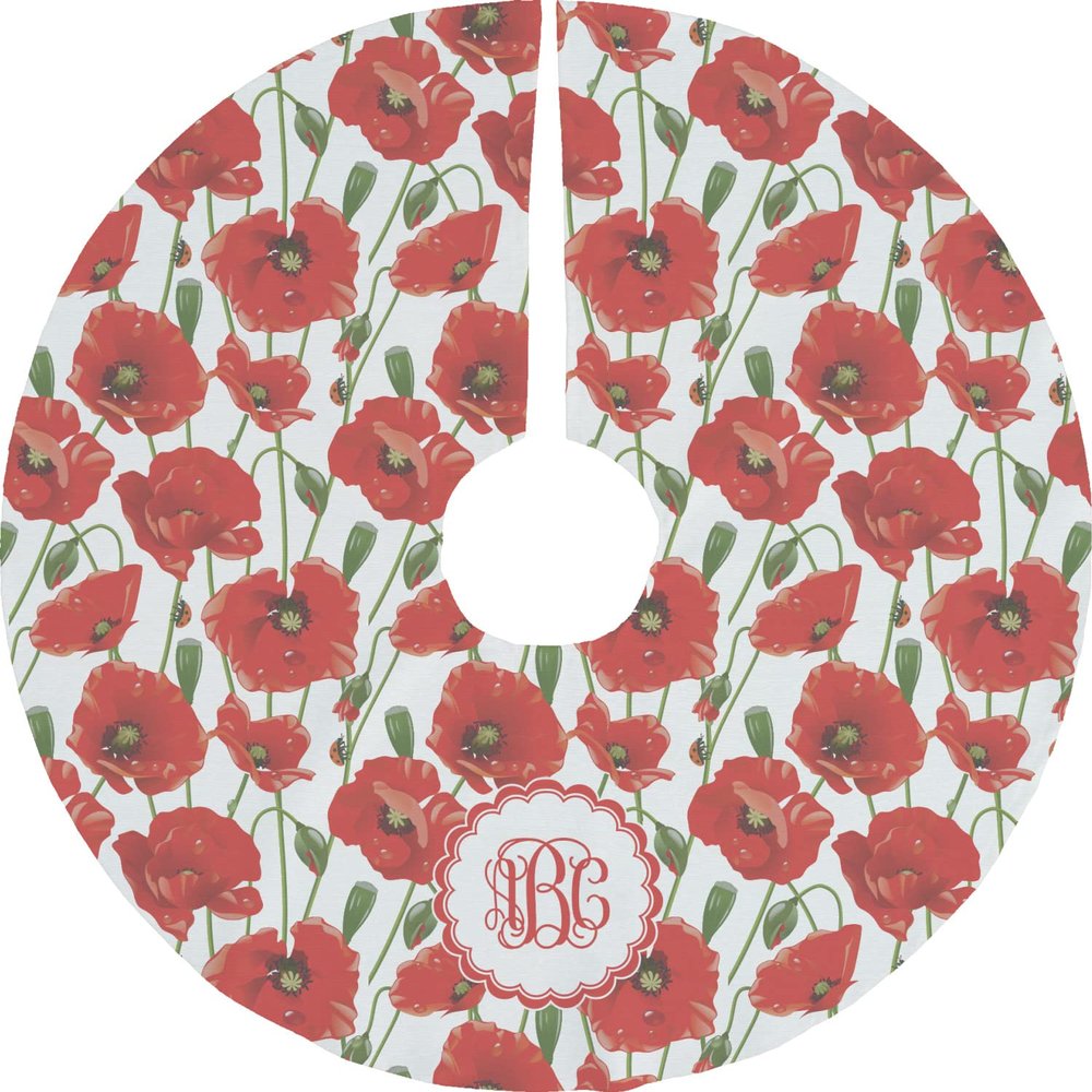 YouCustomizeIt Personalized Poppies Tree Skirt