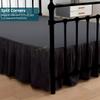 Shreem Linen Ruffled Bed Skirt with Split Corners, Gathered Style, 100% Microfiber, 12-Inch Drop, Dust Ruffle Bedskirt with Platform, Twin-XL, Dark Grey view 2
