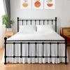 Shreem Linen Ruffled Bed Skirt with Split Corners, Gathered Style, 100% Microfiber, 18-Inch Drop, Dust Ruffle Bedskirt with Platform, Full-XL, White view 1