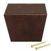 ComfortStyle Furniture Legs for Sofa Chair Couch or Ottoman, Set of 4 Replacement Feet, 3 Inch Tall, Square with Tapered Sides, Walnut Finish view 2