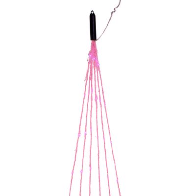Kurt S. Adler 120-Light Pink Fuzzy Multi Strand LED Set