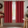 Deconovo Blackout Curtains for Bedroom Set of 2 52W x 45L Inch Thermal Insulated & Noise Reducing PanelsHome Window Room Darkening Sustainable Grommet Drapes for Living Room and Nursery, Red view 1