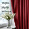 Deconovo Blackout Curtains for Bedroom Set of 2 52W x 45L Inch Thermal Insulated & Noise Reducing PanelsHome Window Room Darkening Sustainable Grommet Drapes for Living Room and Nursery, Red view 2