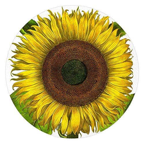 Besler Sunflower 12" Round Tempered Glass Cutting Board