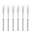 Mumusuki 6-Piece Fondue Forks Set, Stainless Steel Heat Proof Forks for Chocolate Cheese Meat Fondue, BBQ Skewers and Dessert Serving, Dishwasher Safe view 1