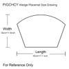 PIGCHCY Wedge Shaped Placemats for Dining Table Washable Vinyl Placemats Heat Resistant Table Mats Set of 4 (Navy Blue) view 2