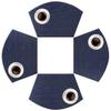 PIGCHCY Wedge Shaped Placemats for Dining Table Washable Vinyl Placemats Heat Resistant Table Mats Set of 4 (Navy Blue) view 4