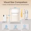 Waterdrop PT-04W Water Filter Pitcher, 10-Cup Capacity, NSF Certified, 200-Gallon Long-Life Filter, 5X Longer Filter Life, Reduces PFOA/PFOS and Chlorine, BPA-Free, Sturdy Wooden Handle, White view 2