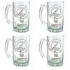 Gunn Scottish Clan Crest Beer Stein Set of 4  16oz Personalized Heraldic Engraving view 1
