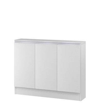 IWATSUKI MIO-7085SWW Storage Shelf with Door to Order Made in 1cm Units Within Width 17.7-47.2 inches (45-120 cm), White Wood, Width 33.5 inches (85 cm), Depth 7.6 inches (19.4 cm), Height 27.6