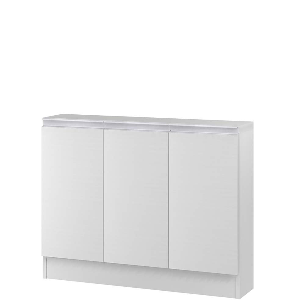 IWATSUKI MIO-7085SWW Storage Shelf with Door to Order Made in 1cm Units Within Width 17.7-47.2 inches (45-120 cm), White Wood, Width 33.5 inches (85 cm), Depth 7.6 inches (19.4 cm), Height 27.6