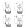 Clan MacBeth Scottish Crest Beer Stein Set  27oz  Set of 4  Personalized Engraved Glassware view 1