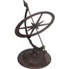 AB Tools Armillary Sundial Ornament Cast Iron Garden Feature Statue Clock Metal Compass view 3