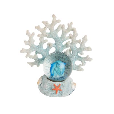 Beachcombers 45Mm Resin Blue Coral Dolphin Waterball Blue