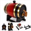 5L Oak Aging Barrels Whiskey Barrel Dispenser Wine Bucket for Storage Wine & Spirits & Whisky Wine (with baked oak chips) view 2