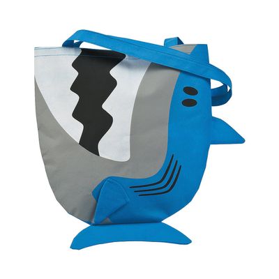 Fun Express Shark Reusable Tote Bags - Set of 12 - Party Favors and Supplies