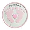 3D Personalized Babys First Christmas Ornament 2025 Girl | Pink Baby Footprints | Baby's First Christmas Ornament 2025 Baby Ornaments for Xmas Tree My 1st Xmas Girl Ornaments for New Parents Couples view 4