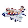 Airplane Family of 5 Christmas Ornament 2025 Personalized Family Christmas Ornaments 2025 | Flying Home Vacation Personalized Tree Ornaments Customizable Gifts for Holiday Travelers of Five Ornament view 1