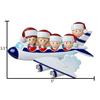 Airplane Family of 5 Christmas Ornament 2025 Personalized Family Christmas Ornaments 2025 | Flying Home Vacation Personalized Tree Ornaments Customizable Gifts for Holiday Travelers of Five Ornament view 3