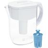 Brita Large Water Filter Pitcher for Tap and Drinking Water with 1 Elite Filter, Reduces 99% Of Lead, Lasts 6 Months, 10-Cup Capacity, BPA Free, White view 1