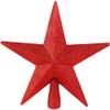Ornativity Glitter Star Tree Topper - Christmas Red Decorative Holiday Trees Toppers Sparkle Bethlehem Star Decor Xmas Ornament 8" view 1