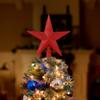 Ornativity Glitter Star Tree Topper - Christmas Red Decorative Holiday Trees Toppers Sparkle Bethlehem Star Decor Xmas Ornament 8" view 3