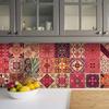 Adhesive Tile Stickers Cement Tile Stickers Wall Decoration Tile Stickers for Bathroom and Kitchen Adhesive Cement Wall Tiles 10 x 10 cm 24 Pieces view 2
