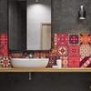 Adhesive Tile Stickers Cement Tile Stickers Wall Decoration Tile Stickers for Bathroom and Kitchen Adhesive Cement Wall Tiles 10 x 10 cm 24 Pieces view 3