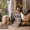 Gentille RusticReach Calligraphy Brush Holder Rollup Wood Shades Rollup view 3