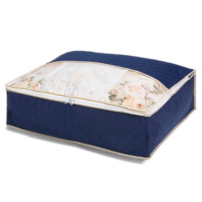 Astro 617-34 Feather Duvet Storage Bag, Double, Navy, Non-woven Fabric, Activated Carbon Deodorizing, Compact