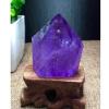 StoneStory Natural Amethyst Healing Quartz Crystal Wand Raw Gemstones with Stand for Balancing Spiritual Gift Office Table Home Decoration (Amethyst A) view 2